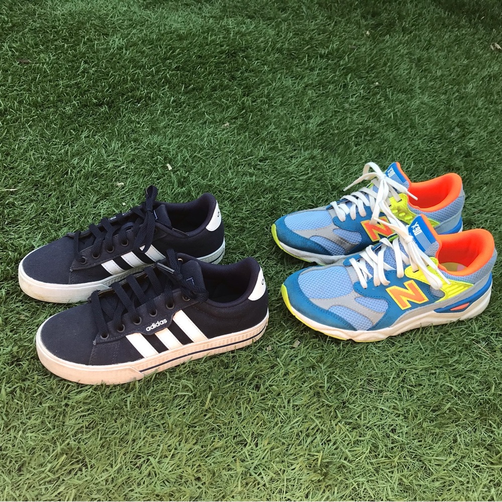 Boys sneaker lot. Adidas and New Balance. Size  US 4.